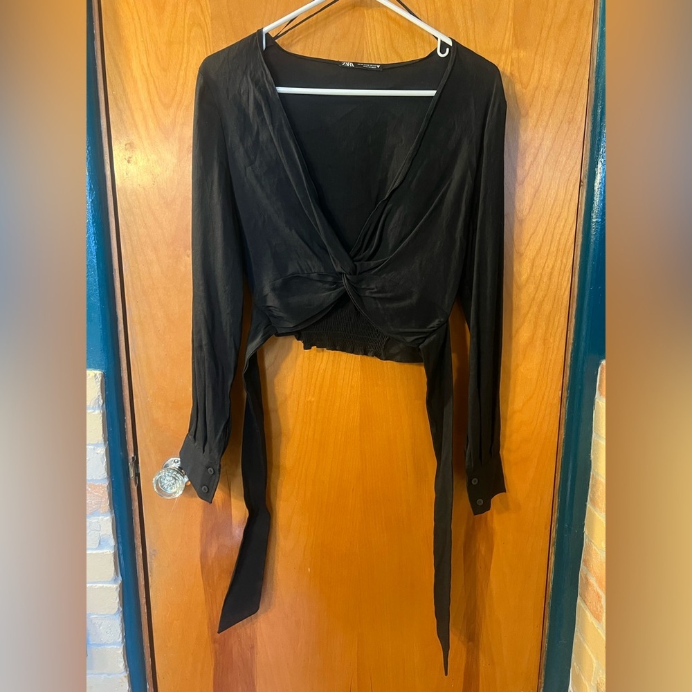 Zara Black Crop Top